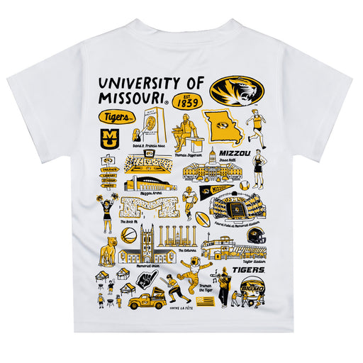 Missouri Tigers MU Hand Sketched Vive La Fete Impressions Artwork Boys Black Short Sleeve Tee Shirt - Vive La Fête - Online Apparel Store