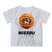Missouri Tigers MU Original Dripping Basketball White T-Shirt by Vive La Fete