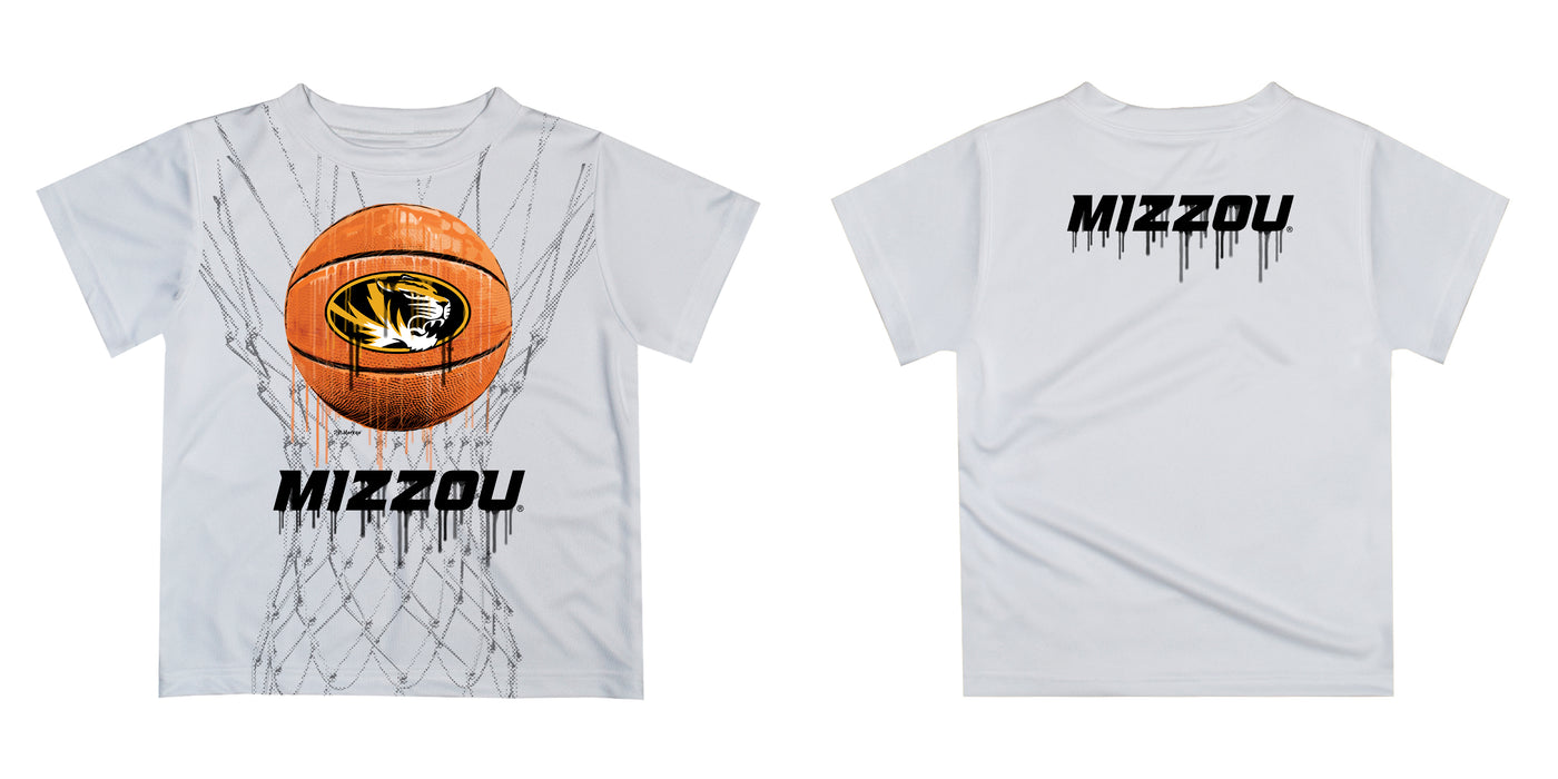 Missouri Tigers MU Original Dripping Basketball Gold T-Shirt by Vive La Fete - Vive La Fête - Online Apparel Store