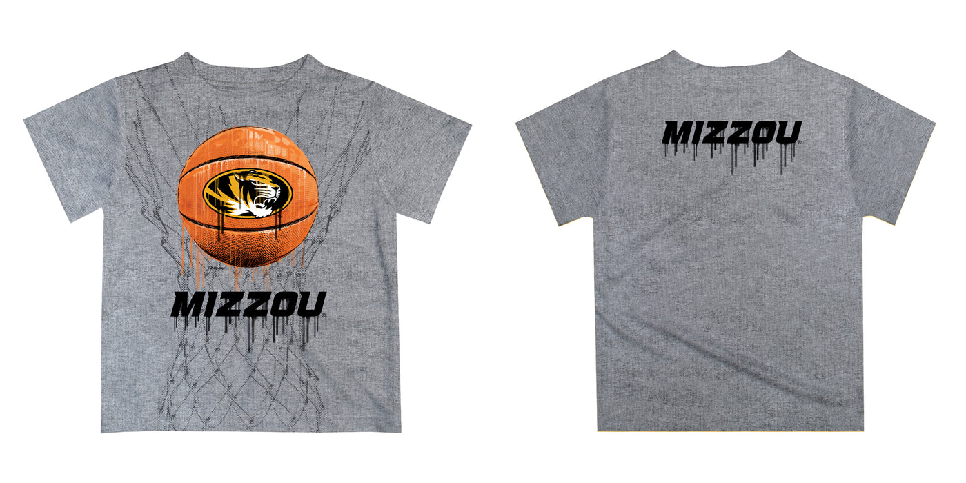 Missouri Tigers MU Original Dripping Basketball Gold T-Shirt by Vive La Fete - Vive La Fête - Online Apparel Store