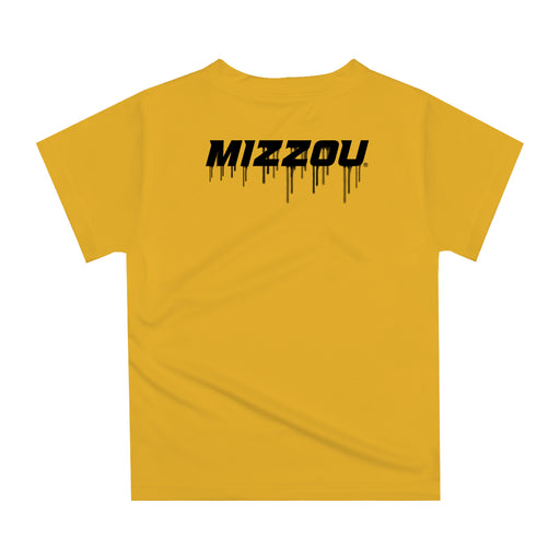 Missouri Tigers MU Original Dripping Basketball Gold T-Shirt by Vive La Fete - Vive La Fête - Online Apparel Store