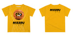 Missouri Tigers MU Original Dripping Basketball Gold T-Shirt by Vive La Fete - Vive La Fête - Online Apparel Store