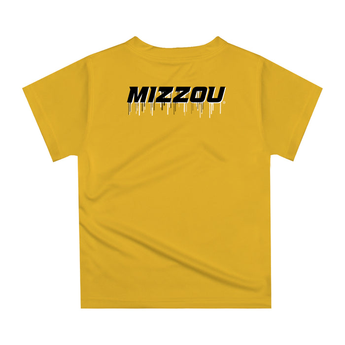 Missouri Tigers MU Original Dripping Baseball Helmet Gold T-Shirt by Vive La Fete - Vive La Fête - Online Apparel Store
