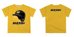 Missouri Tigers MU Original Dripping Baseball Helmet Gold T-Shirt by Vive La Fete - Vive La Fête - Online Apparel Store