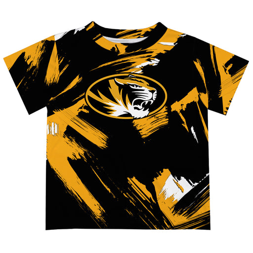Missouri Tigers MU Vive La Fete Boys Game Day Gold Short Sleeve Tee Paint Brush