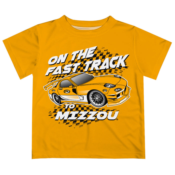 Missouri Tigers MU Vive La Fete Fast Track Boys Game Day Gold Short Sleeve Tee