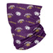 North Alabama Neck Gaiter Purple All Over Logo UNA - Vive La Fête - Online Apparel Store