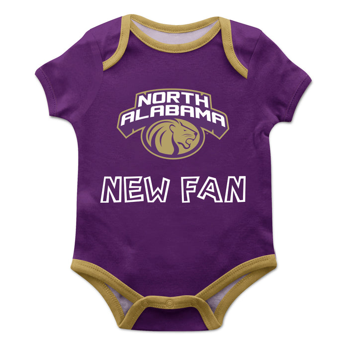 North Alabama Lions Vive La Fete Infant Game Day Purple Short Sleeve Onesie New Fan Mascot and Name Bodysuit - Vive La Fête - Online Apparel Store