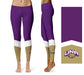 North Alabama Lions Vive la Fete Game Day Collegiate Ankle Color Block Women Purple Gold Yoga Leggings - Vive La Fête - Online Apparel Store