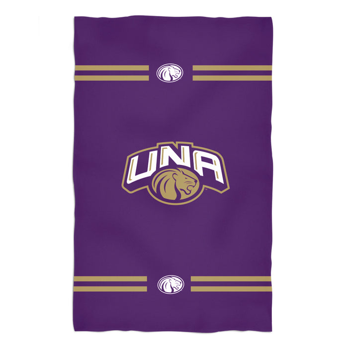 North Alabama Lions Vive La Fete Game Day Absorvent Premium Purple Beach Bath Towel 51 x 32" Logo and Stripes" - Vive La Fête - Online Apparel Store