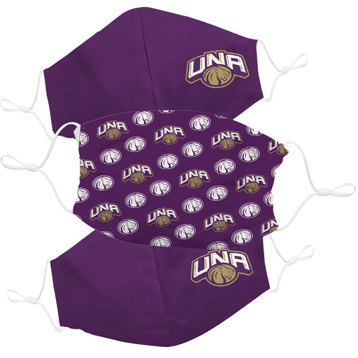 North Alabama Lions Face Mask Purple Set of Three - Vive La Fête - Online Apparel Store