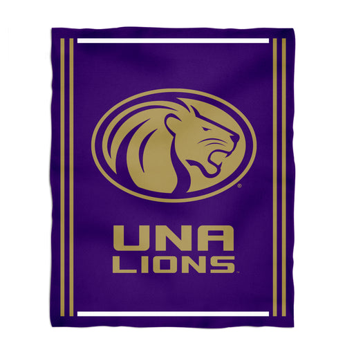 North Alabama Lions Vive La Fete Kids Game Day Purple Plush Soft Minky Blanket 36 x 48 Mascot