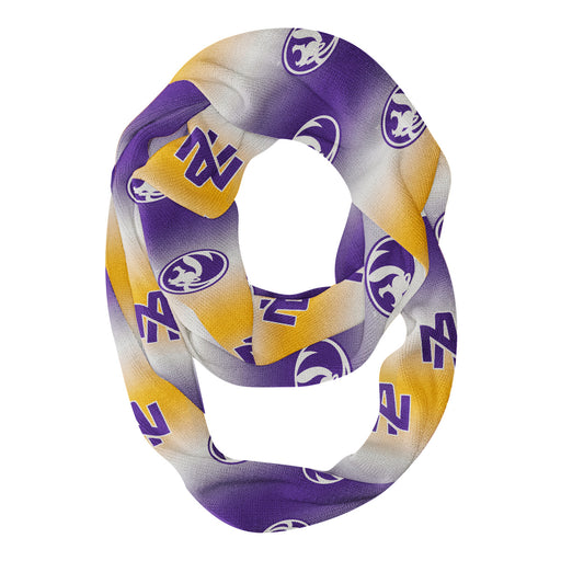 North Alabama Lions Vive La Fete All Over Logo Game Day Collegiate Women Ultra Soft Knit Infinity Scarf