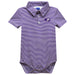 North Alabama Lions Embroidered Purple Stripes Stripe Knit Polo Onesie