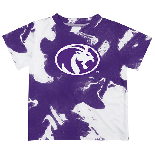 North Alabama Lions Vive La Fete Marble Boys Game Day Purple Short Sleeve Tee