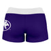 North Alabama Lions Vive La Fete Logo on Thigh & Waistband Purple White Women Yoga Booty Workout Shorts 3.75 Inseam" - Vive La Fête - Online Apparel Store