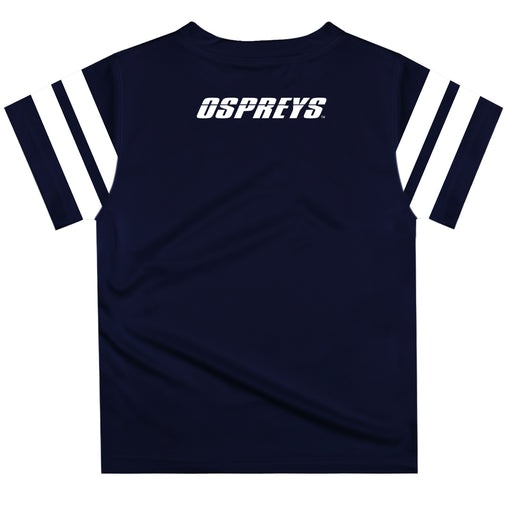 North Florida Ospreys Vive La Fete Boys Game Day Blue Short Sleeve Tee with Stripes on Sleeves - Vive La Fête - Online Apparel Store