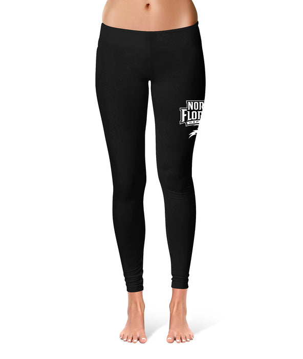 North Florida Ospreys Vive La Fete Game Day Collegiate Large Logo on Thigh Women Black Yoga Leggings 2.5 Waist Tights" - Vive La Fête - Online Apparel Store