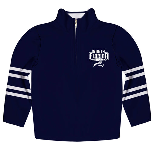 North Florida Ospreys Vive La Fete Game Day Blue Quarter Zip Pullover Stripes on Sleeves - Vive La Fête - Online Apparel Store