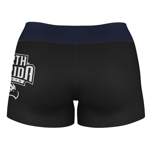 UNF Ospreys Vive La Fete Game Day Logo on Thigh and Waistband Black & Blue Women Yoga Booty Workout Shorts 3.75 Inseam" - Vive La Fête - Online Apparel Store