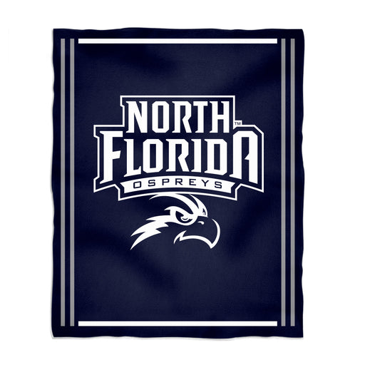North Florida Ospreys Vive La Fete Kids Game Day Blue Plush Soft Minky Blanket 36 x 48 Mascot