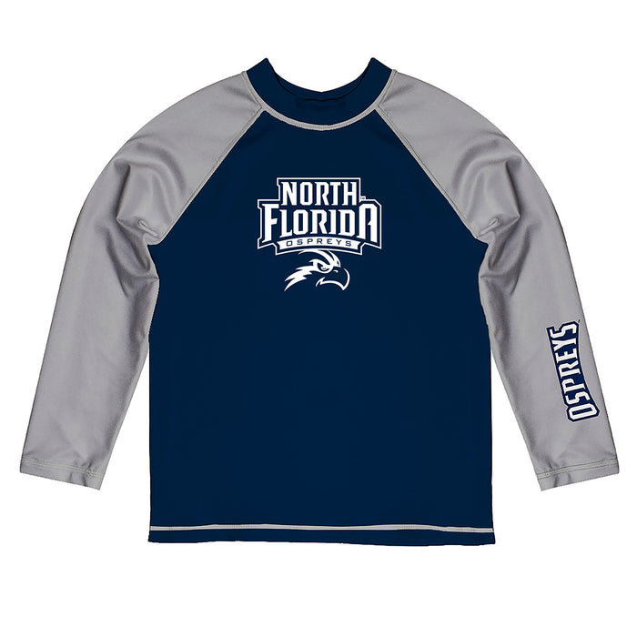 North Florida Ospreys Vive La Fete Blue Gray Long Sleeve Raglan Rashguard