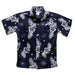 North Florida Ospreys Navy Hawaiian Short Sleeve Button Down Shirt