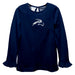 North Florida Ospreys Embroidered Navy Knit Long Sleeve Girls Blouse