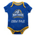 New Haven Chargers Vive La Fete Infant Game Day Blue Short Sleeve Onesie New Fan Logo and Mascot Bodysuit