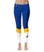 University of New Haven Chargers Vive La Fete Game Day Collegiate Ankle Color Block Women Blue White Yoga Leggings