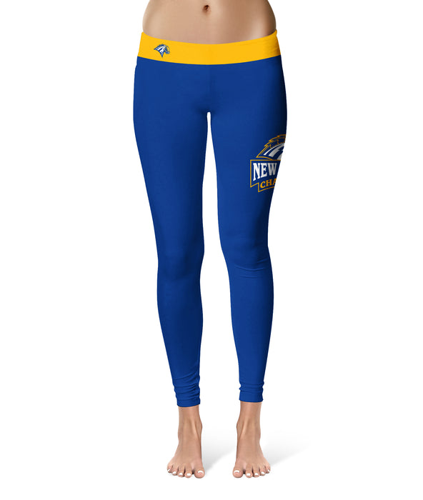 New Haven Chargers Vive La Fete Game Day Collegiate Logo on Thigh Blue Women Yoga Leggings 2.5 Waist Tights