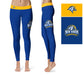 New Haven Chargers Vive La Fete Game Day Collegiate Logo on Thigh Blue Women Yoga Leggings 2.5 Waist Tights - Vive La Fête - Online Apparel Store