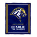 University of New Haven Chargers Vive La Fete Kids Game Day Blue Plush Soft Minky Blanket 36 x 48 Mascot