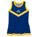 New Haven Chargers Vive La Fete Game Day Blue Sleeveless Cheerleader Dress