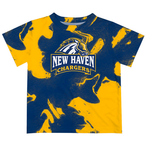 University of New Haven Chargers Vive La Fete Marble Boys Game Day Blue Short Sleeve Tee