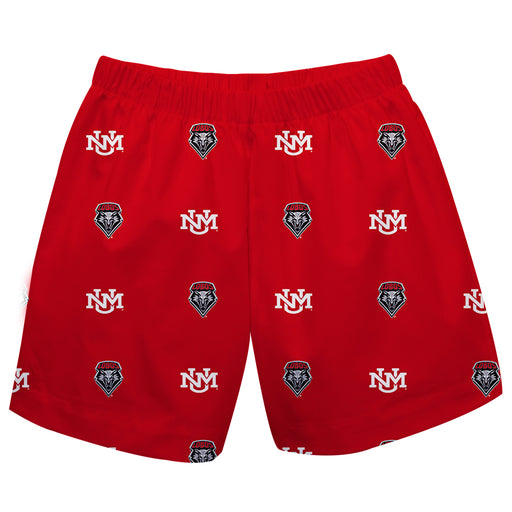 New Mexico Lobos UNM Vive La Fete Boys Game Day All Over Logo Elastic Waist Classic Play Red Pull On Short - Vive La Fête - Online Apparel Store