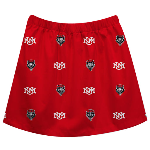 New Mexico Lobos Vive La Fete Girls Game Day All Over Logo Elastic Waist Classic Play Red Skirt - Vive La Fête - Online Apparel Store
