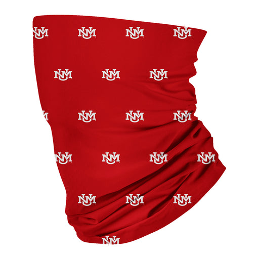 New Mexico Lobos Vive La Fete All Over Logo Game Day Collegiate Face Cover Soft 4-Way Stretch Two Ply Neck Gaiter - Vive La Fête - Online Apparel Store