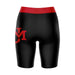New Mexico Lobos Vive La Fete Game Day Logo on Thigh and Waistband Black and Red Women Bike Short 9 Inseam" - Vive La Fête - Online Apparel Store