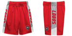 New Mexico Lobos Vive La Fete Game Day Red Stripes Boys Solid Gray Athletic Mesh Short - Vive La Fête - Online Apparel Store