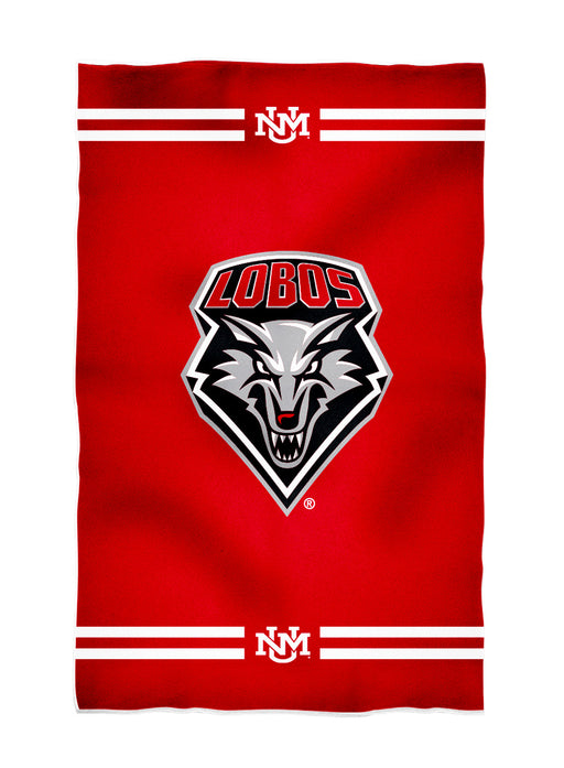 New Mexico Lobos Vive La Fete Game Day Absorbent Premium Red Beach Bath Towel 31 x 51 Logo and Stripes