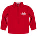 New Mexico Lobos Vive La Fete Game Day Solid Red Quarter Zip Pullover Sleeves
