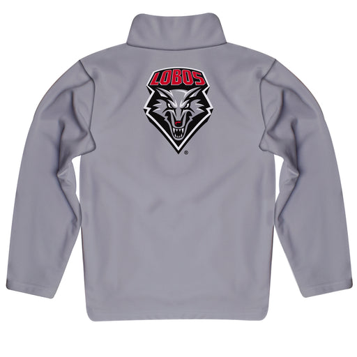 New Mexico Lobos Vive La Fete Game Day Solid Gray Quarter Zip Pullover Sleeves - Vive La Fête - Online Apparel Store