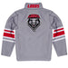 New Mexico Lobos Vive La Fete Game Day Gray Quarter Zip Pullover Stripes on Sleeves - Vive La Fête - Online Apparel Store