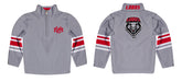 New Mexico Lobos Vive La Fete Game Day Gray Quarter Zip Pullover Stripes on Sleeves - Vive La Fête - Online Apparel Store