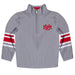 New Mexico Lobos Vive La Fete Game Day Gray Quarter Zip Pullover Stripes on Sleeves