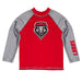 New Mexico Lobos Vive La Fete Red and Gray Long Sleeve Raglan Rashguard