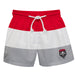 New Mexico Lobos Vive La Fete Red White Gray Stripes Swimtrunks V1
