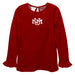 New Mexico Lobos UNM Embroidered Red Knit Long Sleeve Girls Blouse