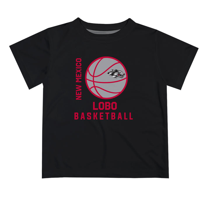 New Mexico Lobos Vive La Fete Basketball V1 Black Short Sleeve Tee Shirt